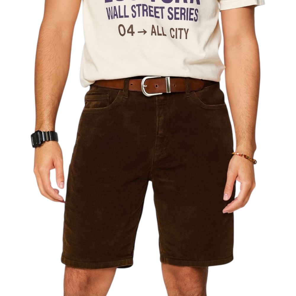 Rusty Brown Corduroy Shorts Men's Size 29 Stretch Surf‎ Skate Casual Retro Y2K